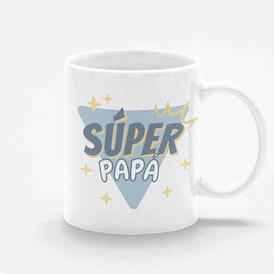 Taza blanca Súper Papá
