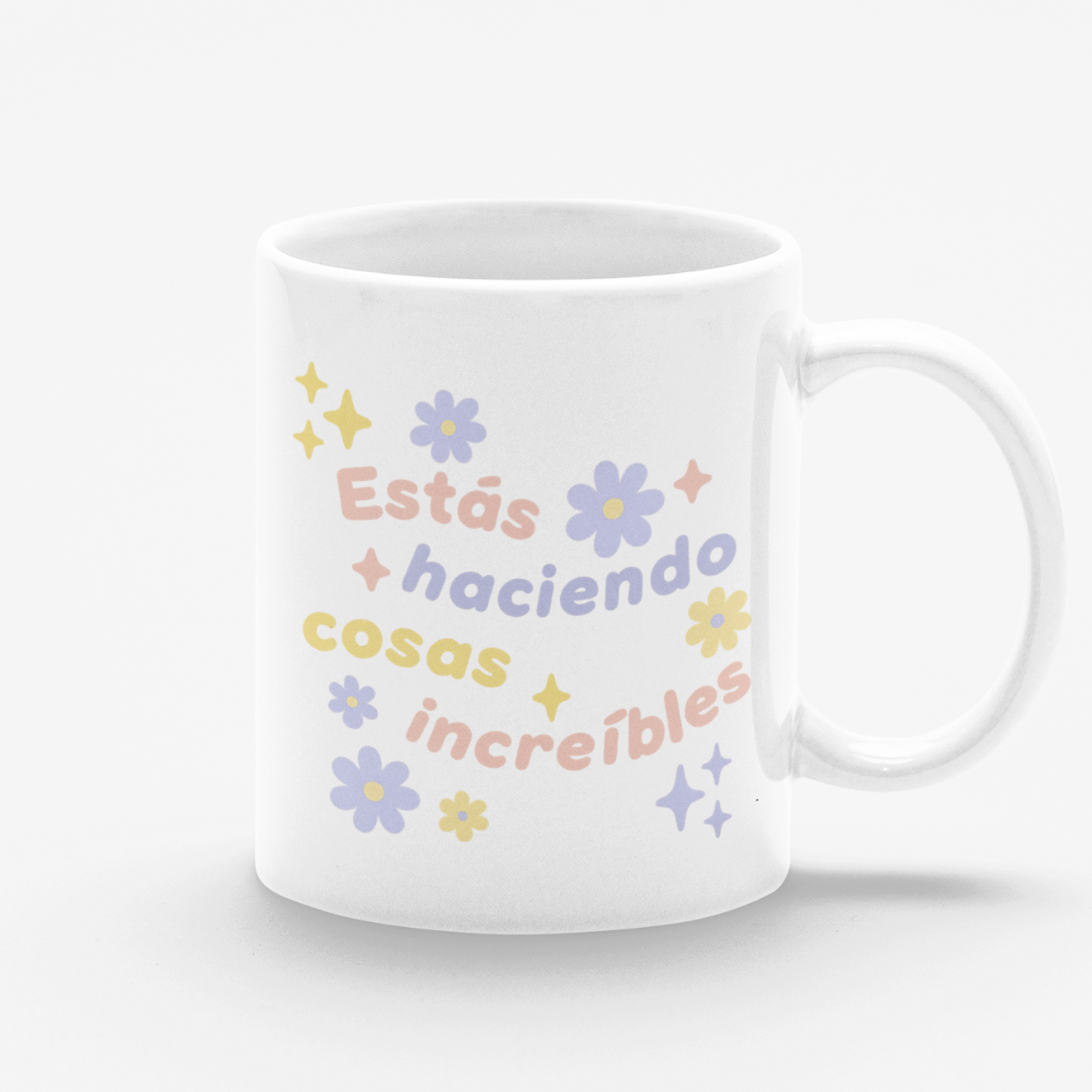 Taza blanca Estás haciendo cosas increíbles