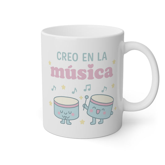 Taza blanca Creo en la Música