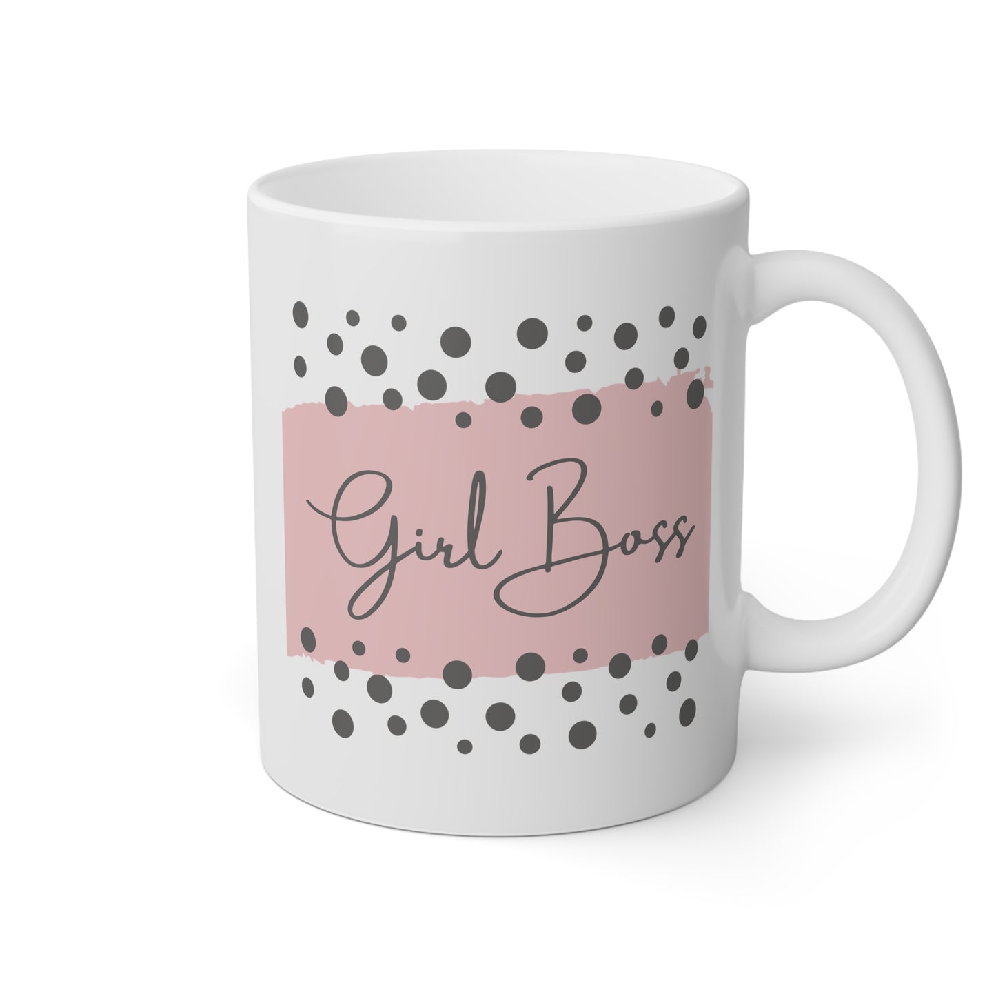 Taza blanca con la frase Girl Boss