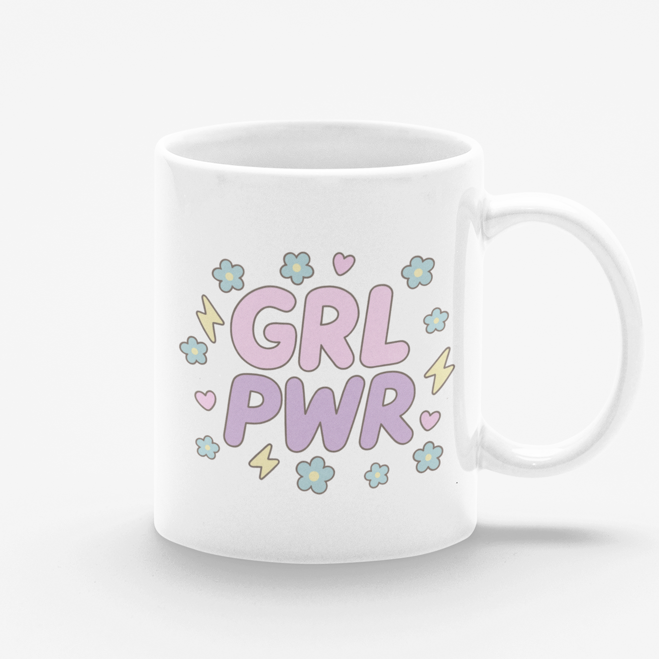 Taza blanca Girl Power
