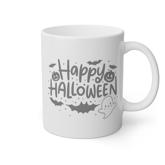 Taza blanca Happy Halloween