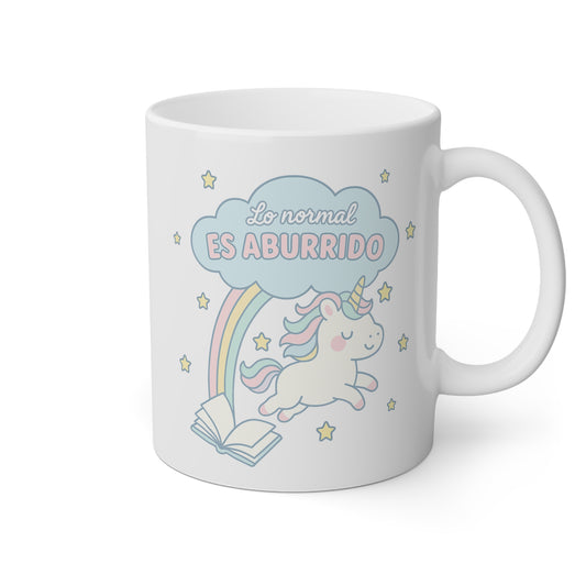 Taza blanca Lo Normal Es Aburrido