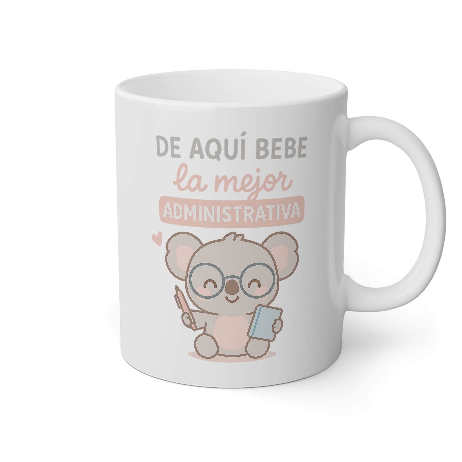Taza blanca para la mejor administrativa
