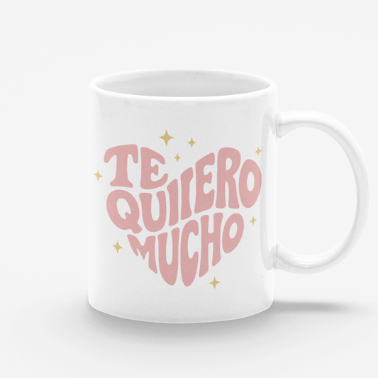 Taza blanca Te quiero mucho