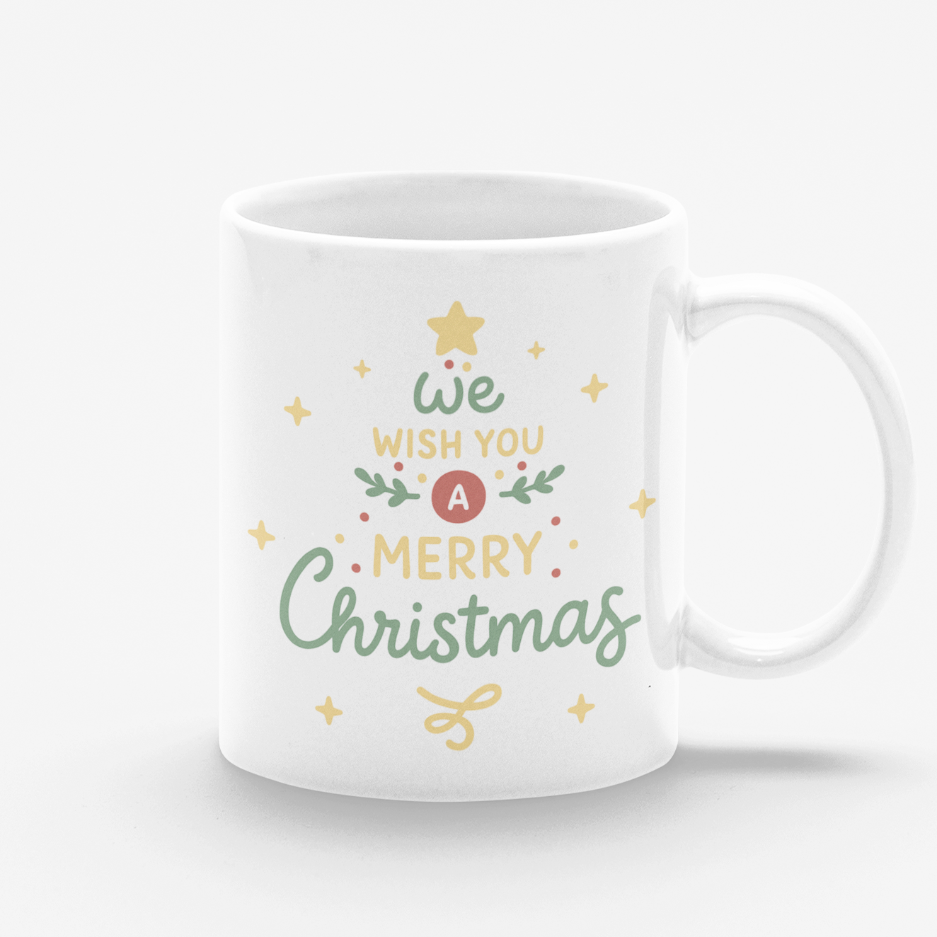 Taza blanca We Wish You a Merry Christmas