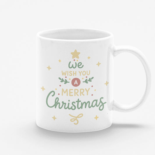 Taza blanca We Wish You a Merry Christmas