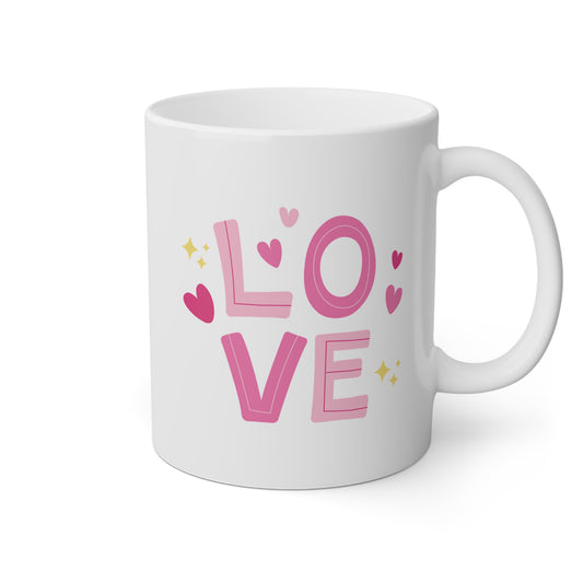 Taza con la frase love